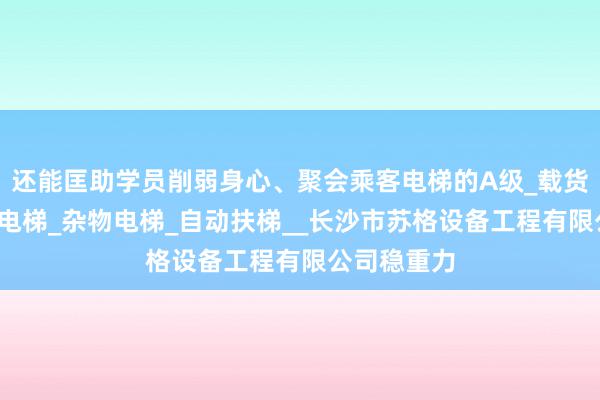 还能匡助学员削弱身心、聚会乘客电梯的A级_载货电梯_液压电梯_杂物电梯_自动扶梯__长沙市苏格设备工程有限公司稳重力
